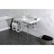 Kingston Brass 36 Carrara Marble Console Sink with Acrylic Legs, Marble WhitePolished Chrome LMS3630MASQ1 - alternate 5